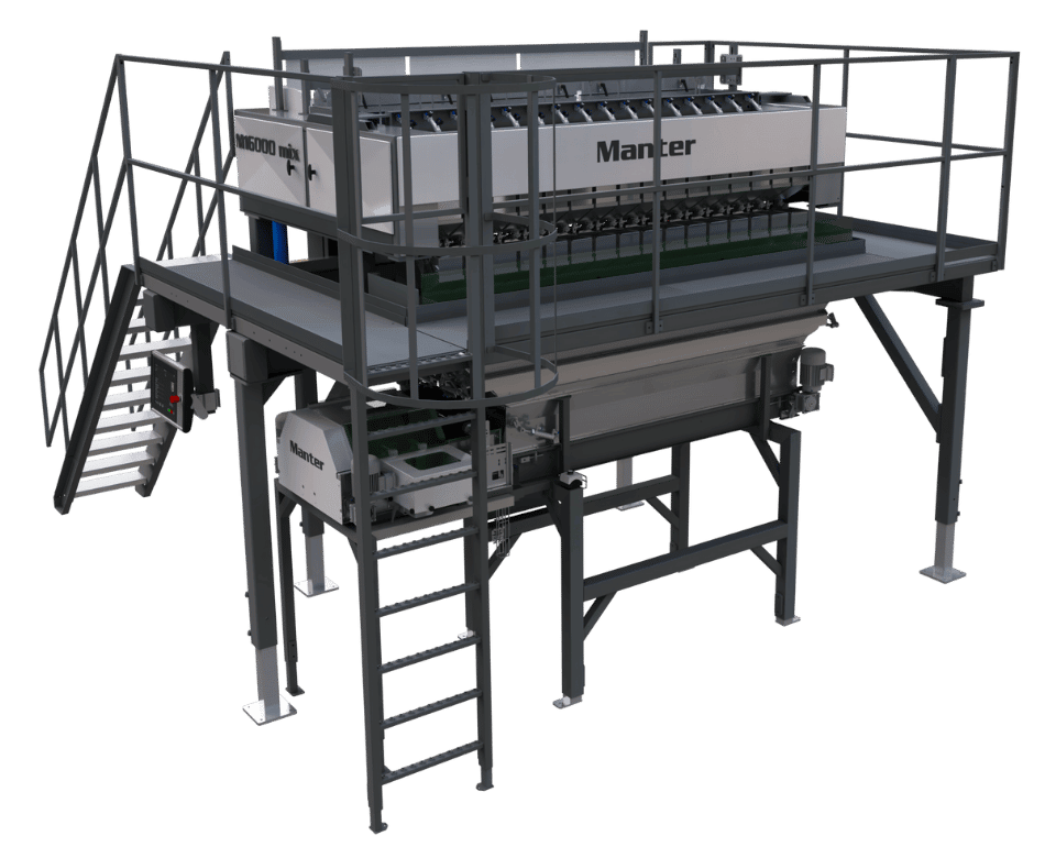 M16000 Multihead weigher for bell peppers in traffic light packaging