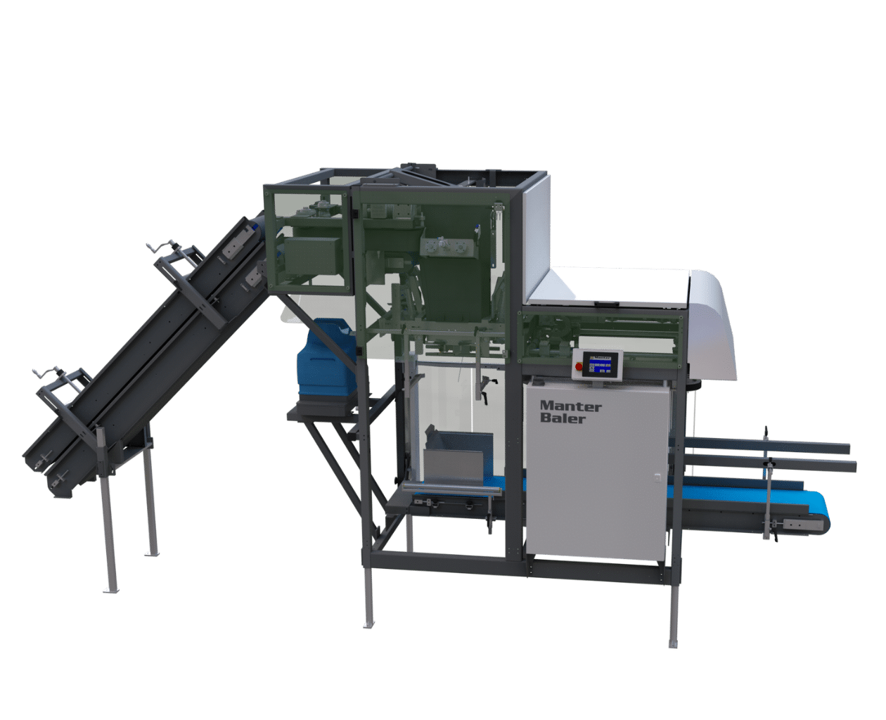 Baler - Baler for small packages in paper, foil or net bag