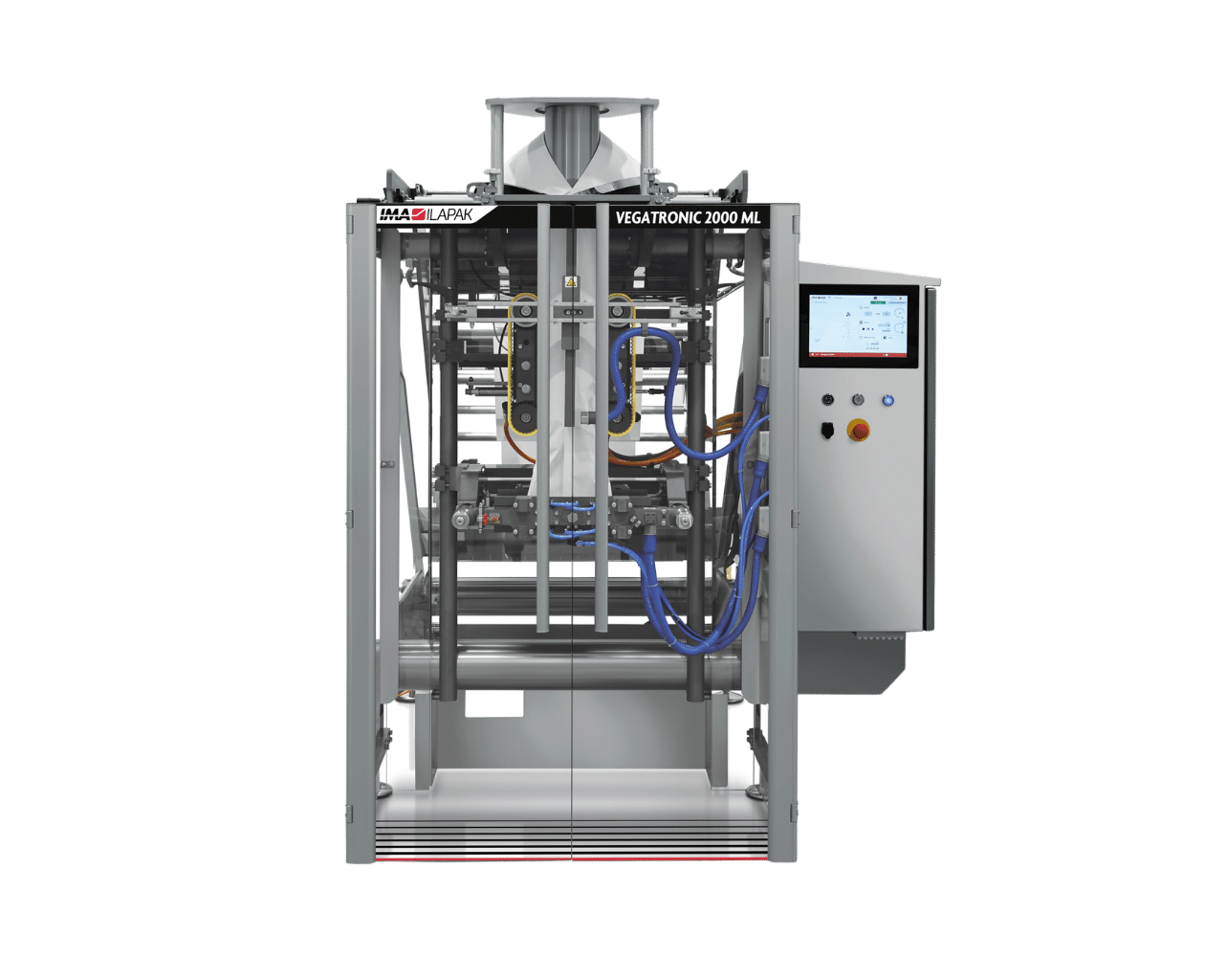 VEGATRONIC 2000 ML (VFFS – Vertical Form Fill and Seal) packaging machine.