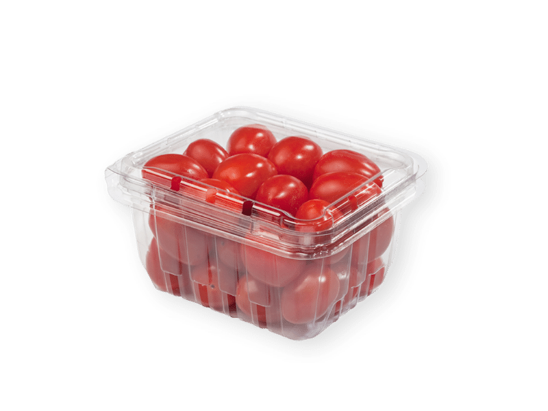 Clamshell with cherry tomatos