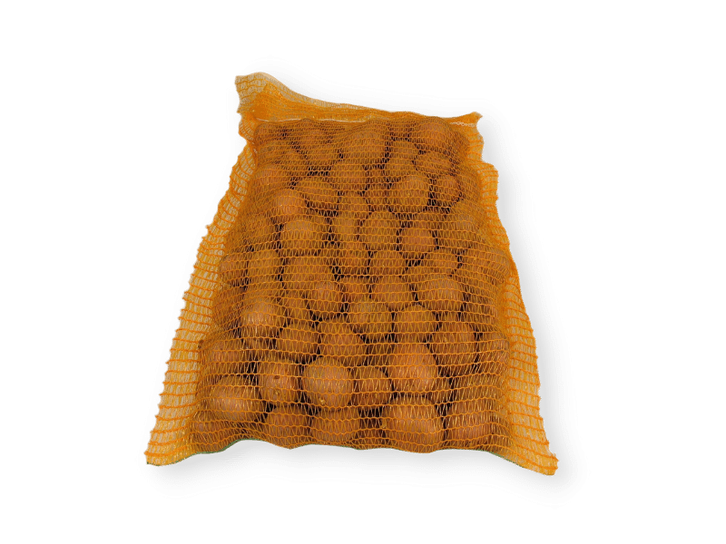 mesh bag from the roll with potatoes