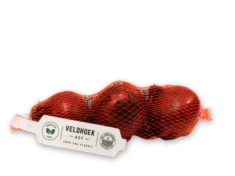 mono material net bag with red onions inline